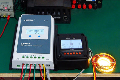 EPEVER MPPT Tracer3210AN laadregelaar, 30 A, afstandsbediening, MT50 hRTS temperatuursensor 12 V/24 V, auto voor zonnepaneel, batterijcontrolesysteem (30A+MT50+RTS)