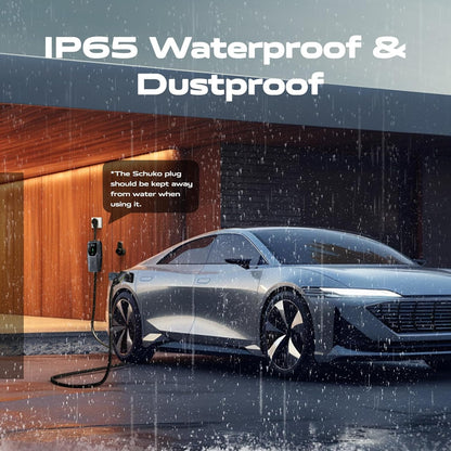 EV Oplader Type 2 – Elektrische Autolader – Oplaadkabel EV – Mobiele Laden – Laadstation 3,6 kW – Instelbare Stroom 8-16A – Waterdicht IP65 – 5 Meter Kabel met EU Schuko