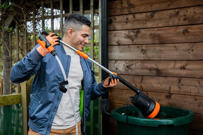 Accu Dompel-/Regentonpomp – Dompelpomp – Regenwatertomp – Batterij Dompelpomp – Waterpomp Tuin – 20V Lithium-Ion Accu – Max 2000L/u Debiet
