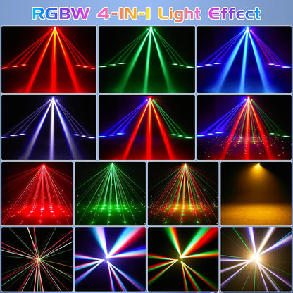 Moving Head LED Party Lamp – Discobelichting – DJ Licht – Podiumlamp – RGBW Beam Licht – 150W Krachtig – 540° Bewegingsbereik