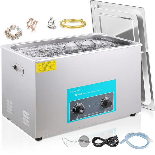Ultrasoon Reiniger – Ultrasoon Apparaat – Sieradenreiniger – Brillenreiniger – Horlogereiniging – 30 Liter Inhoud – Verstelbare Verwarming en Timer