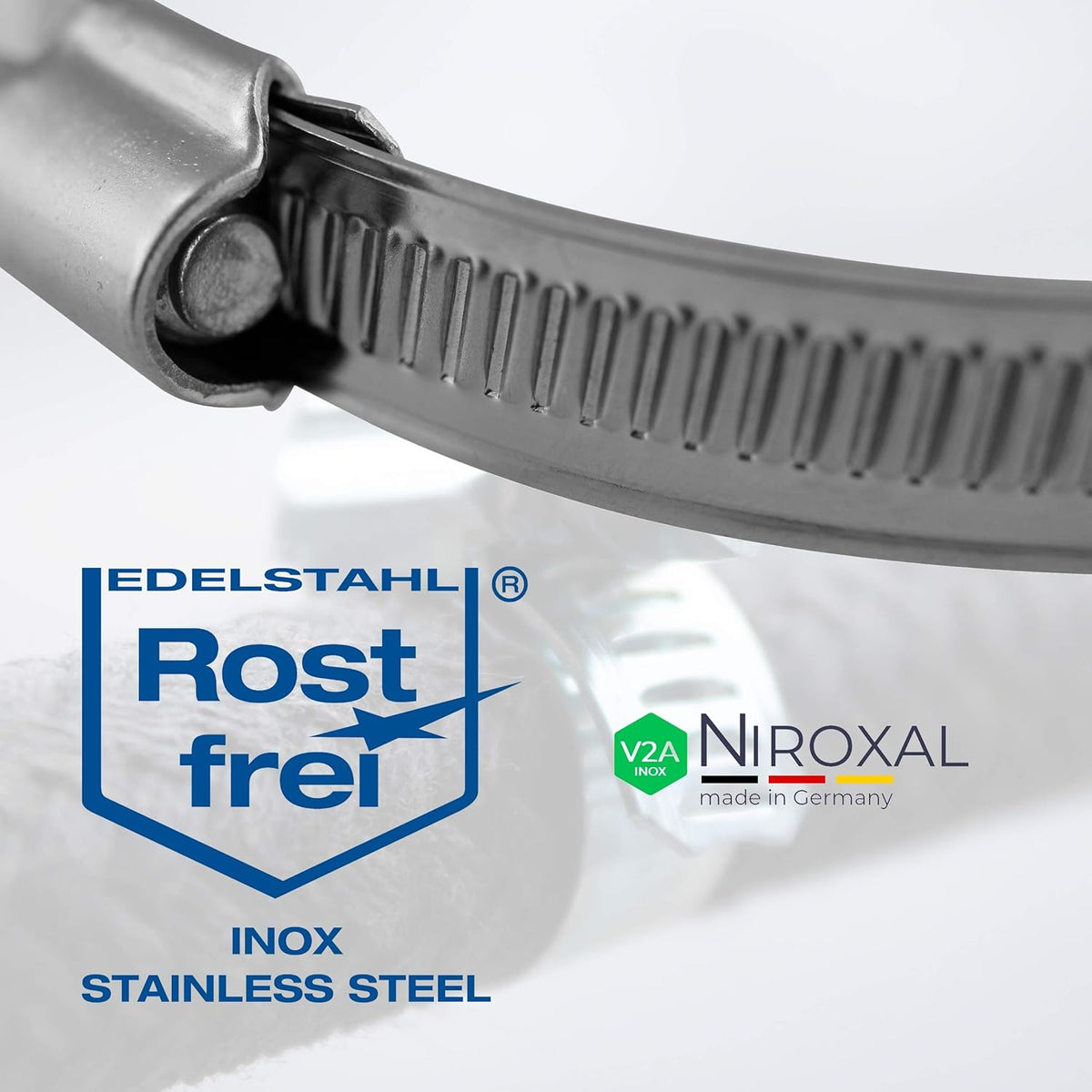 50 stuks slangklemmen met wormaandrijving van roestvrij staal W4 V2A RVS spanbereik Ø 150-170mm = 15-17cm bandbreedte 12-mm roestvrije slangbinder slangklemmen schroefklemmen bandklem DIN-3017