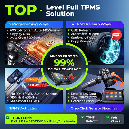 Autel MaxiCOM MK808K-BT OBD2 diagnoseapparaat auto: bidirectioneel zoals MK900-BT MK808BT Pro, upgrade van MX808S MK808S MK808BT autodiagnoseapparaat auto, 28+ dienst, alle systemen, Android 11, BT506