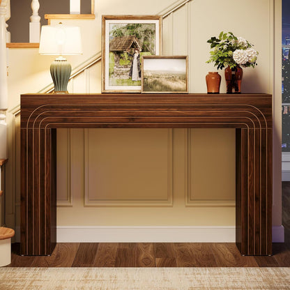 Tribesigns Console Table 140 x 34 x 90 cm | Coffee Table | Hallway Table for Small Spaces | Console Narrow Long in the Entrance | Hallway Living Room | Vintage Brown