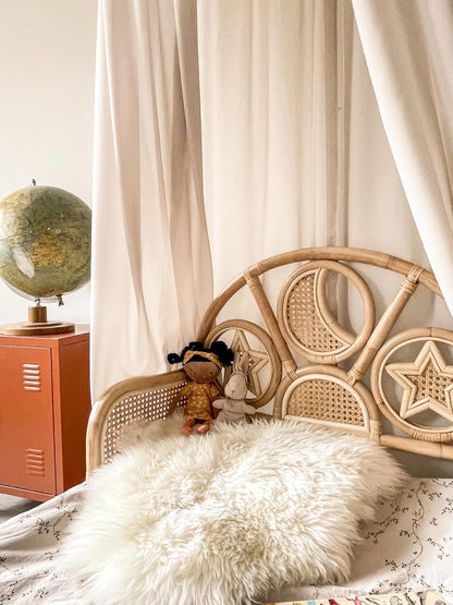 Rattan Toddler Bed Oliver Teddy 140x70cm - QUORE