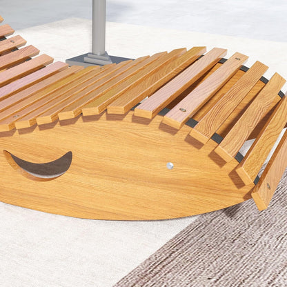 Schommelstoel – Schaukelliege – Tuinstoel – Relaxfauteuil – Loungestoel – Ergonomisch S-vormig Ontwerp – Hoogwaardig Teakhout 130x60x60 cm
