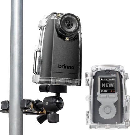 Brinno Time Lapse Camera BCC300-C Bundel, Timelapse Camera Outdoor Constructie, HDR FHD1080P Timelapse Camera met Muurbevestiging, LCD-scherm, Verlengde Batterijduur, Waterdichte Case en Clampod