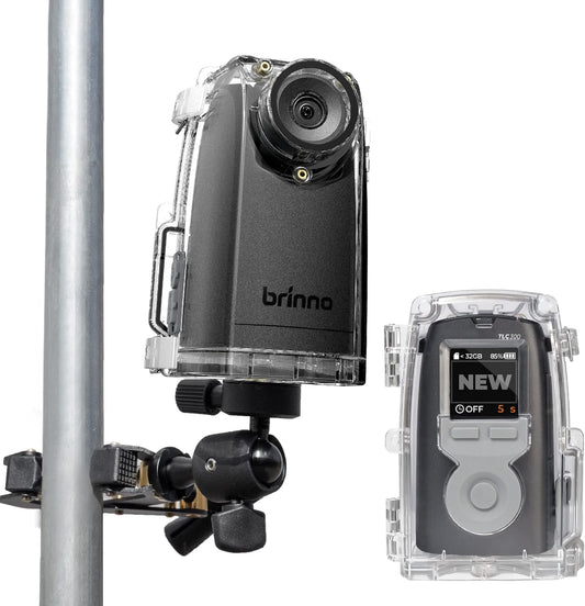 Brinno Time Lapse Camera BCC300-C Bundel, Timelapse Camera Outdoor Constructie, HDR FHD1080P Timelapse Camera met Muurbevestiging, LCD-scherm, Verlengde Batterijduur, Waterdichte Case en Clampod