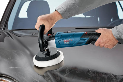 Bosch Professional polijstmachine GPO 14 CE (1400 watt, onbelast toerental 750-3000 min-1, incl. extra handgreep, D-handgreep) & Bosch Accessories Polijstspons, 170 Mm, 1 Stuks