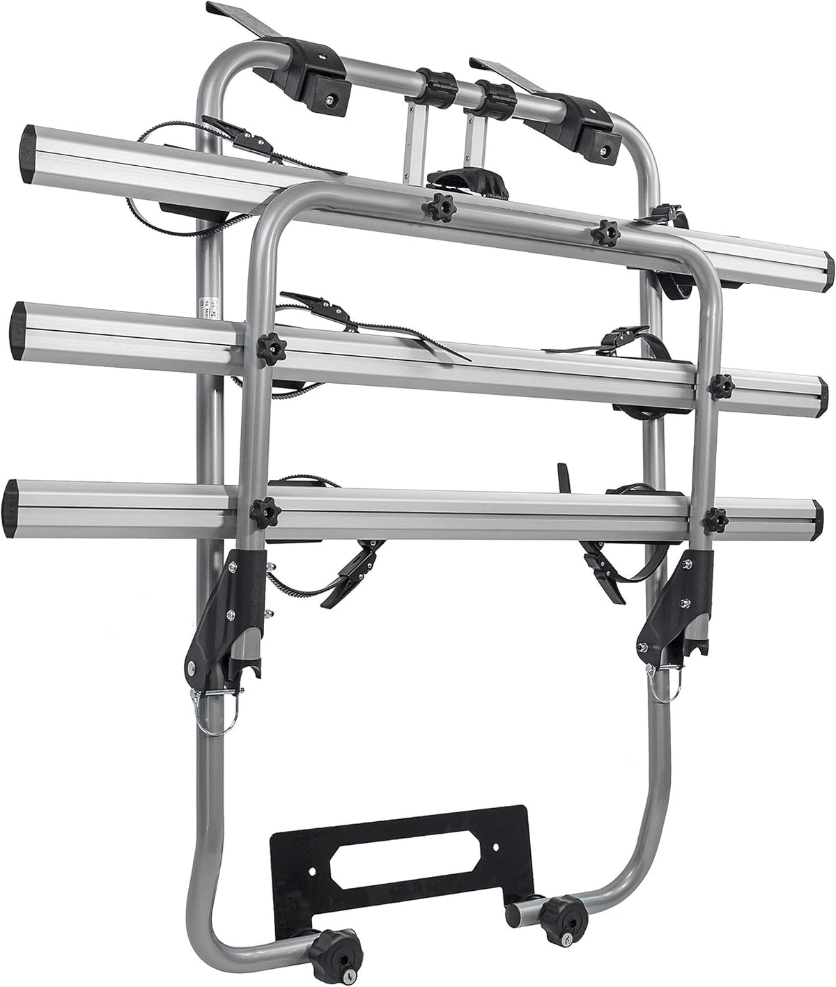 MENABO 38306878 Bicycle Carrier for Tailgate, Silver/Black, One Size - QUORE