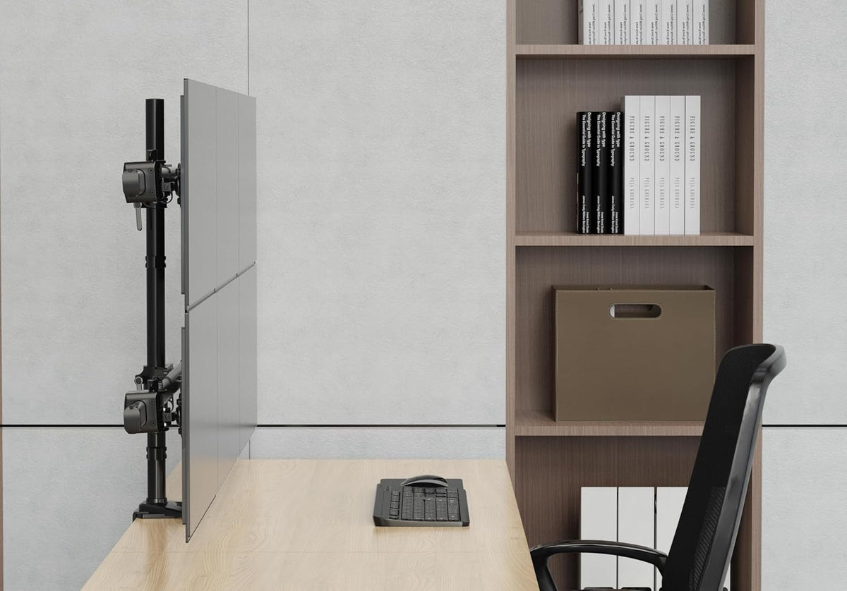Monitor tafelsteun voor 6 schermen – Monitorhouder – Monitorarm – Beeldschermhouder – Monitorstandaard – VESA 75/100 en Hoogte Verstelbaar tot 71 cm – 360° Draaibaar en Kantelbaar