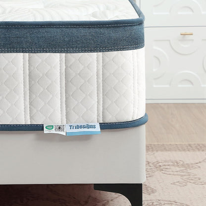 Tribesigns Mattress, Pocket Spring Mattress Medium Hardness H3, 7-Zone Orthopaedic Mattress with Oeko-Tex Certified, Spring Mattress with Memory Foam (160 x 200 x 22 cm)