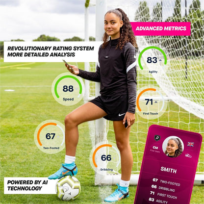 Playermaker Smart Football Tracker for Cleats, 25+ Technical & Physical Football Training Metrics, 12 Month Access to Playermaker Technology App Included, Next-Level Precision Beyond GPS Trackers