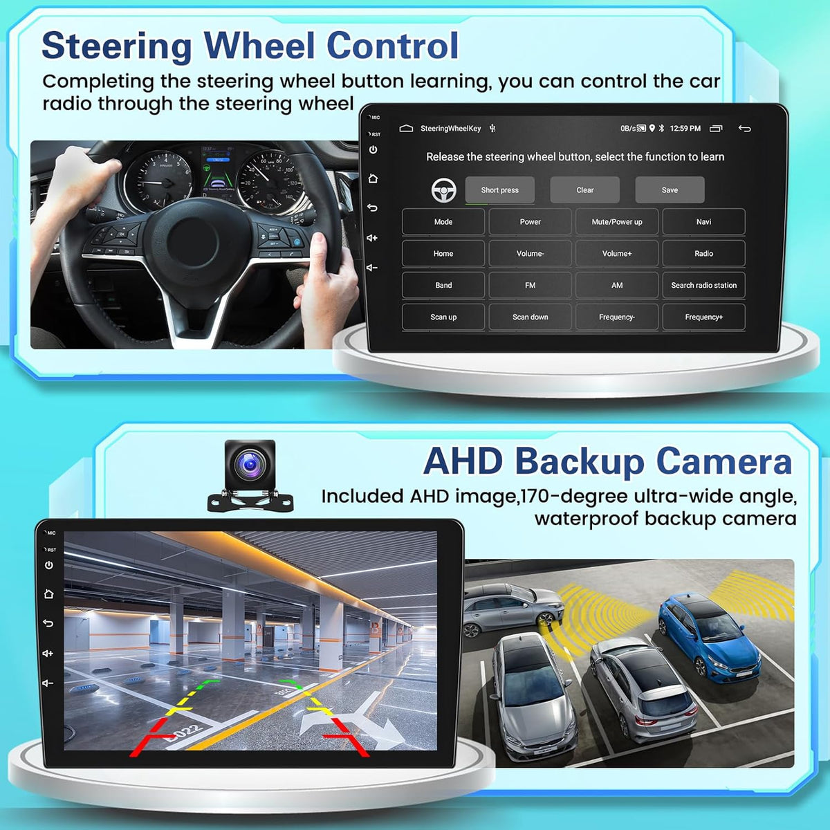 Android Autoradio – Carplay Autoradio – Multimedia Receiver – Navigatiesysteem – Touchscreen Radio – 9 Inch Scherm – Draadloze CarPlay & Android Auto