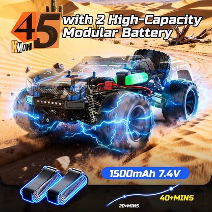 Afstandsbedieningsauto – RC-auto – Op Afstand Bestuurbare Auto – Monstertruck – Off-Road Truck – 30 Km/U – 4WD Met 2 Accu's