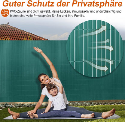 Balkonafscheiding – Balkon Scherm – Tuinscherm – Privacy Scherm – Balkonbespanning – Weerbestendig PVC – 9 x 1,8 m – Verstevigde Lamellen
