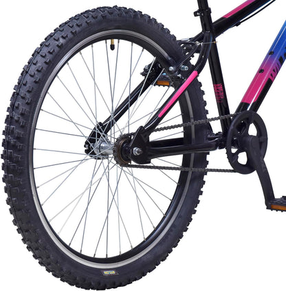Wildtrak - Stalen mountainbike, volwassenen, 26 inch, 1 versnelling, zwart