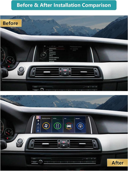 Ninetom 10,25" Apple CarPlay/Android Auto/Mirrorlink/GPS autoradio voor BMW 5-serie F10/F11 2012-2016 met NBT autoradio met touchscreen, auto-GPS-navigatie, ingebouwde DSP