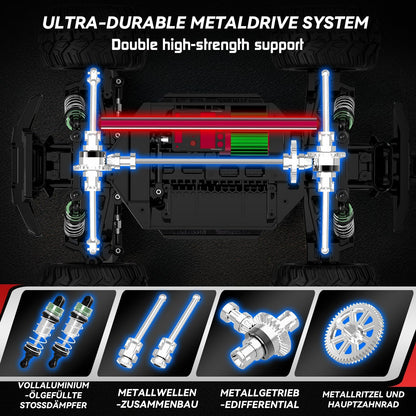 Op Afstand Bestuurde Auto – RC Auto – 1:14 Racer – Offroad Truck – Speelgoed Auto – 4WD Borstelloze Motor – 75+ km/u Snelheid – Dubbele Accu's