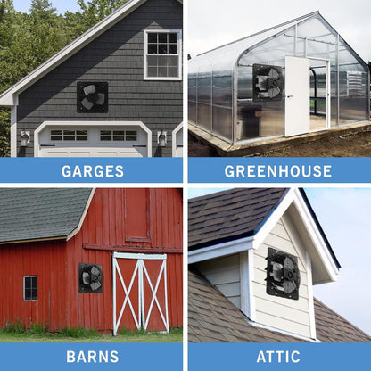 Aygrochy 350 mm afvoerventilator, afvoerluchtventilator voor verwarming, koeling, booster, groeitenten, hydroculturen, thuisgebruik, ventilatie en afzuigventilator.