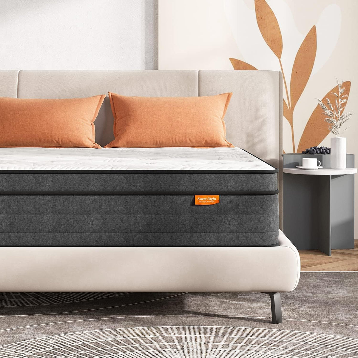 Sweetnight Izer Matras, 120 x 200 cm, 7-zone pocketveringmatras met gelschuim, puntelastische pocketveringmatras, Öko-Tex gecertificeerd, hardheidsgraad 4 hoogte 20 cm