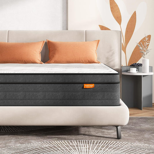 Sweetnight Izer Matras, 120 x 200 cm, 7-zone pocketveringmatras met gelschuim, puntelastische pocketveringmatras, Öko-Tex gecertificeerd, hardheidsgraad 4 hoogte 20 cm