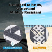 Buiten Vloerkleed - Buitenkleden - Buitentapijt - Opvouwbaar - UV-bestendig - Waterdicht - Omkeerbaar - Buitenmatten - voor Buiten - Balkon - Strand - Picknick -Terras - Rechthoekig - 240 x 300 cm - Grijs