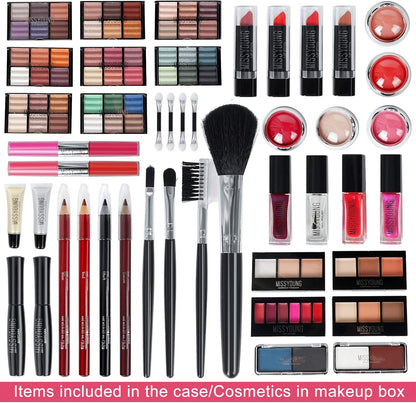 All-in-One Make-up Box Set Multifunctionele Cosmetica Opbergdoos Beauty Case Professionele Inhoud Oogschaduw Concealer Lipgloss Blusher Compact Poeder Wenkbrauw en Make-up Potlood Kwast #3