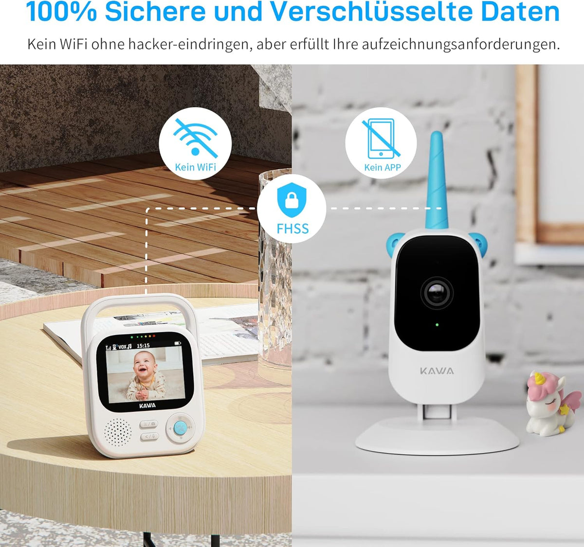 Babyfoon – Baby Monitor – Baby Camera – Kinderkamer Camera – Video Baby Monitor – 2K Beeldkwaliteit – 5050mAh Batterijduur