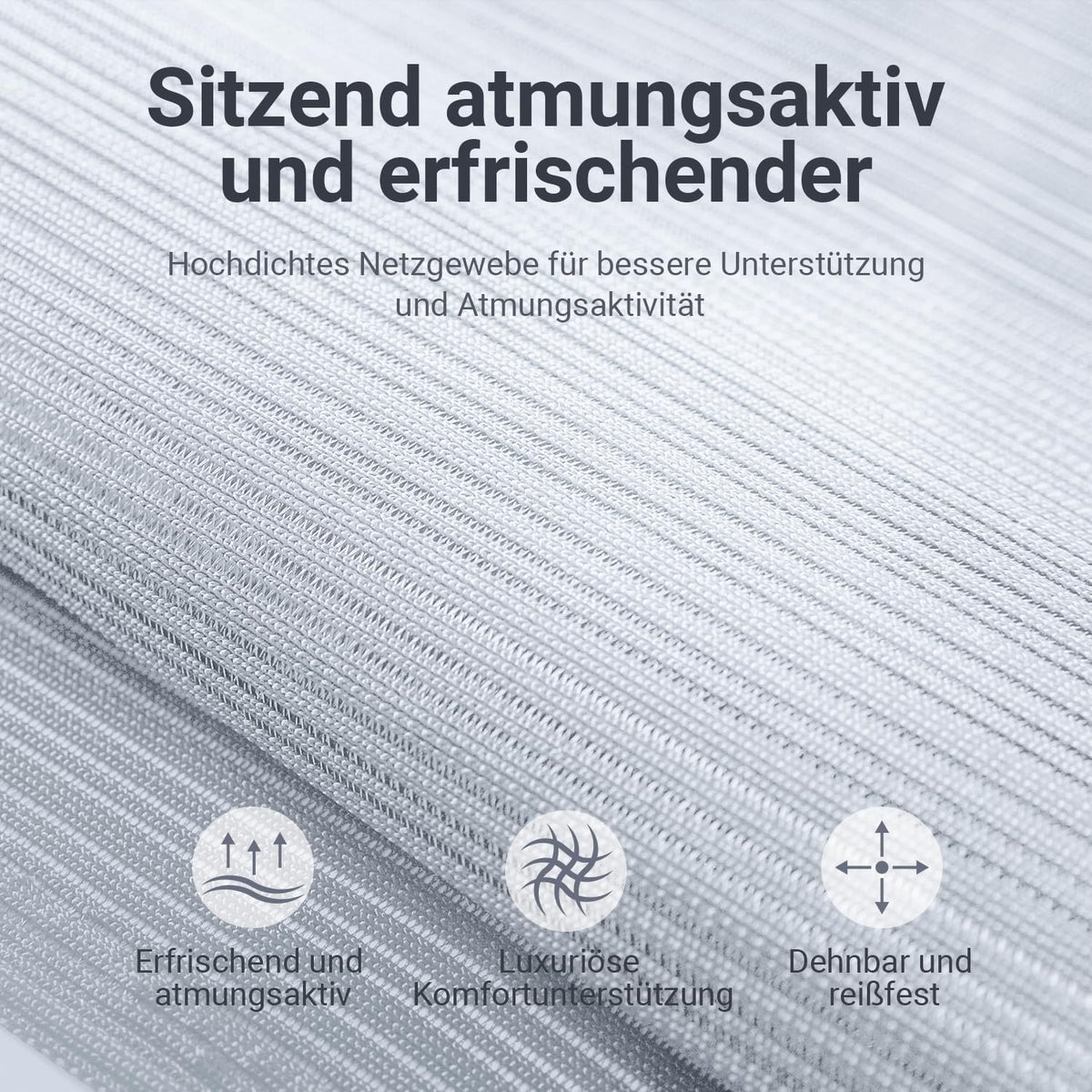 Bureaustoel – Ergonomische Stoel – Werkstoel – Managersstoel – Computerdraaistoel – Verstelbare Hoofdsteun – Mesh Rugleuning – Inklapbare Armleuningen – Lendensteun – Kantelfunctie – EN 1335 Norm