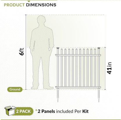 Zippity Outdoor Products ZP19057 Burbank No Dig Vinyl Fence 44" B x 41" H, Wit