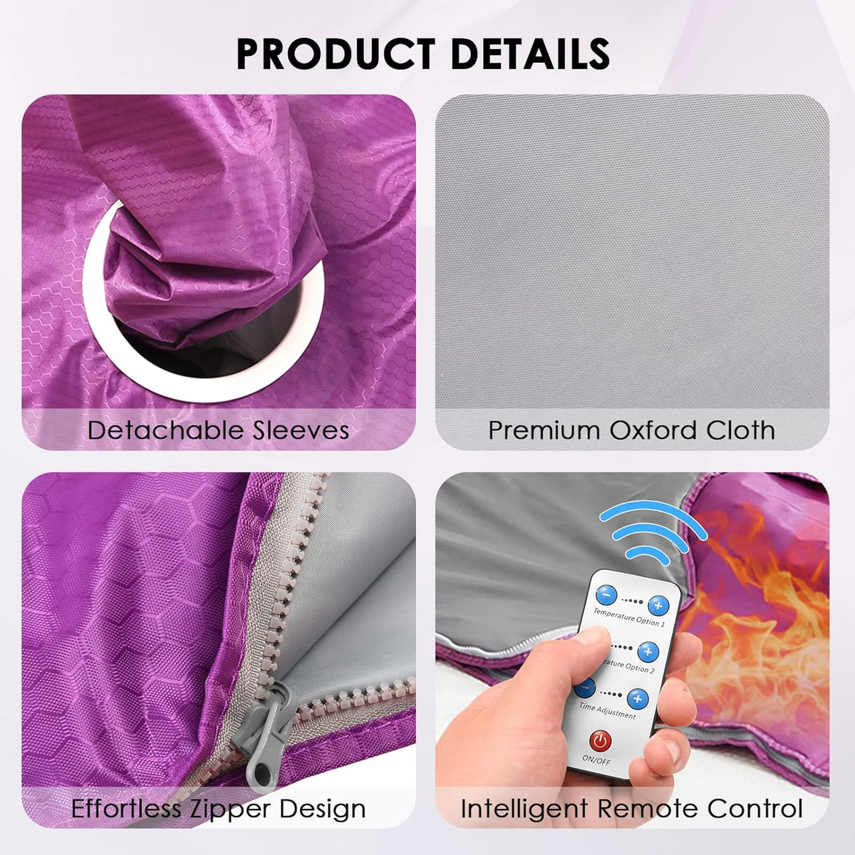 Lontani Infrared Sauna Blanket with 2 Zones Portable Thermal Blanket for Home Infrared Therapy for Detoxification, Fitness, Beauty and Relaxation - QUORE