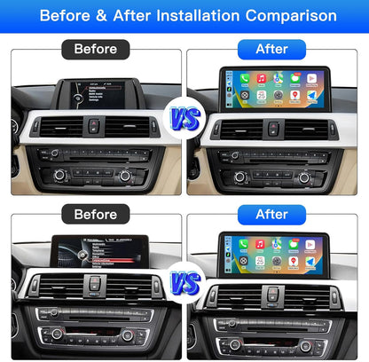 10,25 Inch Touchscreen Autoradio – Draadloze Multimedia Speler – CarPlay Android Auto Receiver – BMW 3 Serie 4 Serie (2012-2015) – Hoge Resolutie 1920x720 – Originele Functies Behouden - QUORE