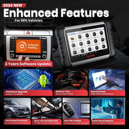 Autel MaxiPRO MP808BT PRO, 2 Jaar Gratis Update [twv €650], 2026 Upgrade van MS906BT MP808BT MP808S MP808, ECU-Codering, Bidirectionele Controle, 31+ Dienst, Volledige Diagnose, Android 11.0