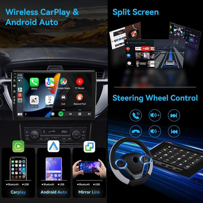 Autoradio Jeep Renegade – Multimedia Speler – Navigatiesysteem – 2 DIN Hoofdunit – Auto Stereo – Android 14 – 9 Inch Touchscreen – Draadloos CarPlay & Android Auto – GPS Navigatie – Dual Band WiFi