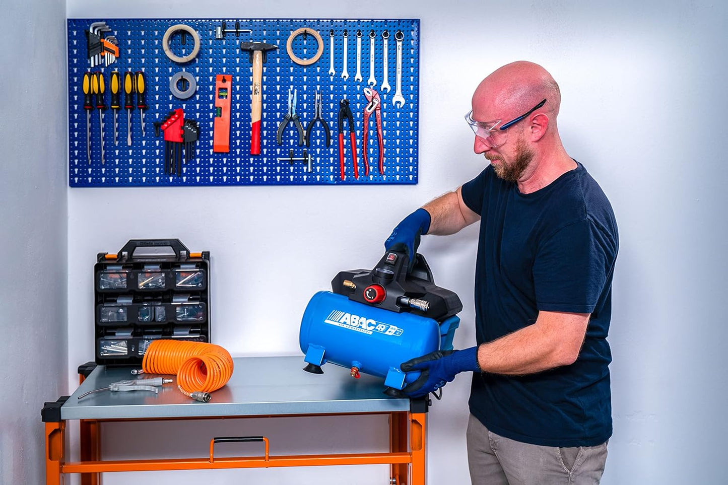 Luchtcompressor – Draagbare Compressor – Olievrije Compressor – Stil Air Compressor – Persluchtcompressor – Compact Ontwerp – 49 dB Geluidsniveau