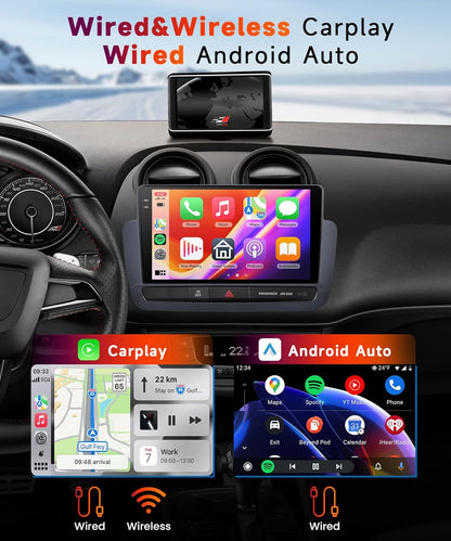 Android Autoradio – Carplay Radio – Multimedia Speler – Navigatie Systeem – Inbouw Radio – 9 Inch Touchscreen – Bluetooth 5.0 & Wifi Connectivity