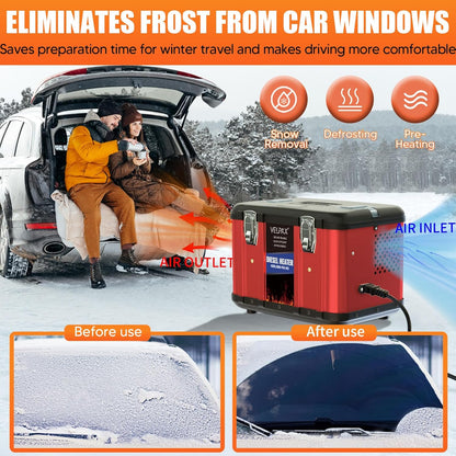 Diesel Heater, 12 V, 8 kW, Additional Heater, 0.16 - 0.62 L/h, Diesel Heater with LCD Display and Remote Control for Bus, Truck ( - QUORE