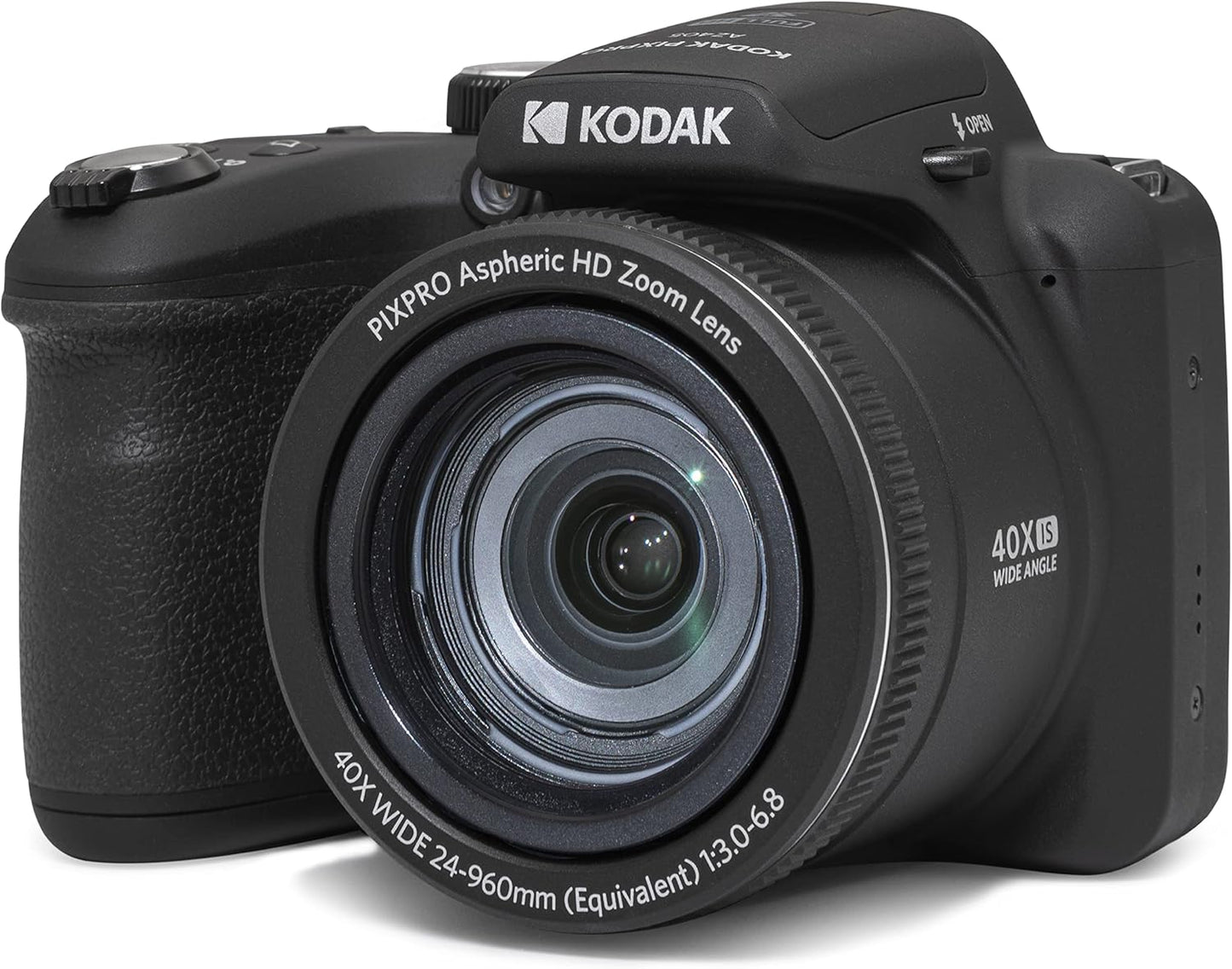 KODAK Pixpro Astro Zoom AZ405 - digitale brugcamera, 40x zoom, 24 mm groothoeklens, 20 megapixels, 3 inch LCD-scherm, 1080p Full HD-video, OIS, AA-batterij - zwart