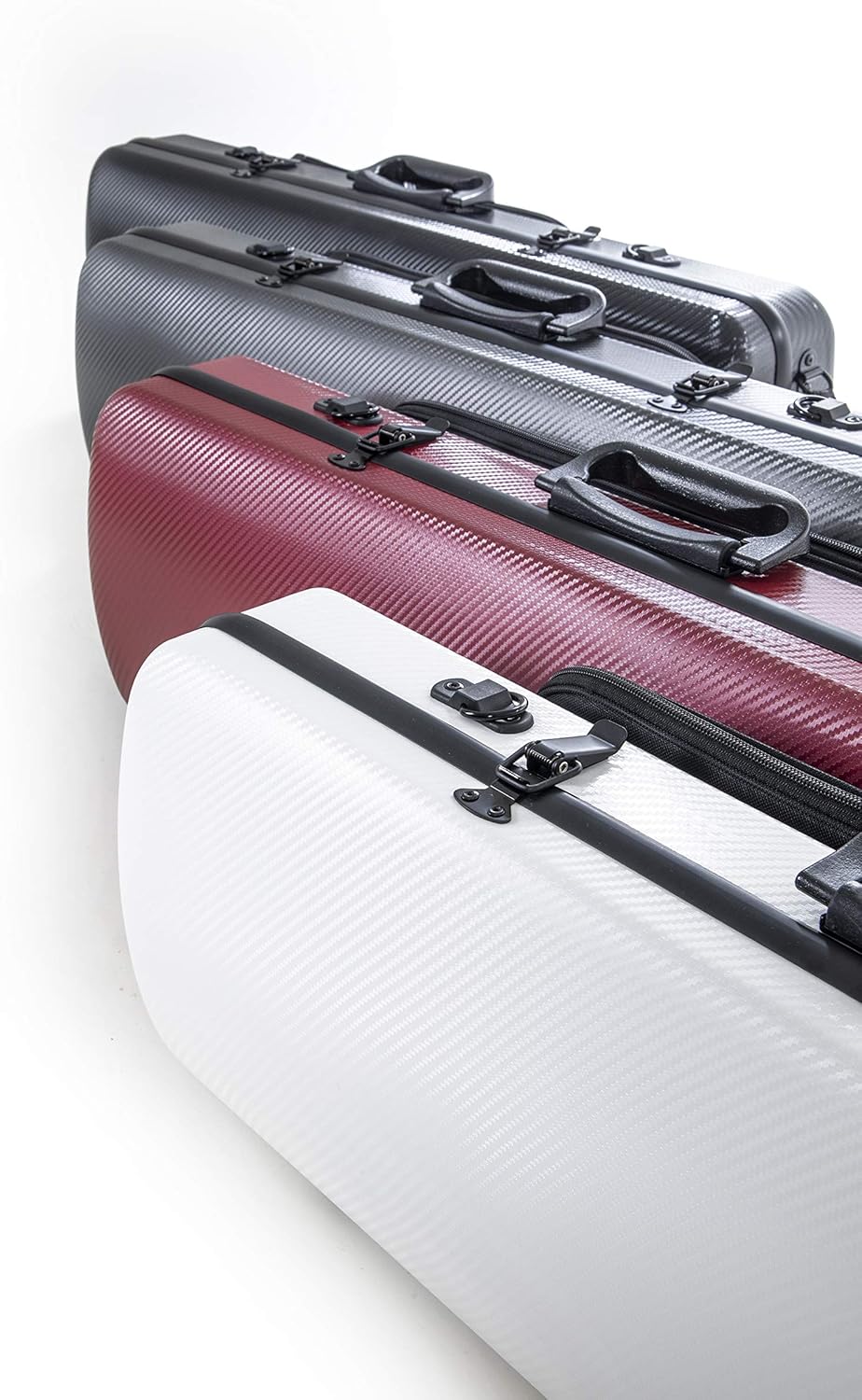 GEWA zuivere vioolkoffer polycarbonaat 2,4 zwart 4/4 gepolsterde ophanging, flexibele strijkstokbrug, accessoire- en muziekvak en veel comfort