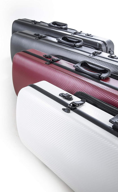 GEWA zuivere vioolkoffer polycarbonaat 2,4 zwart 4/4 gepolsterde ophanging, flexibele strijkstokbrug, accessoire- en muziekvak en veel comfort