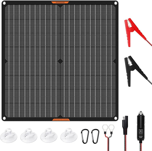 Zonnepaneel 30 W 12 V zonne-auto-acculader draagbare waterdichte zonne-stroom batterijlader & onderhoudsapparaat met Trickle-sigarettenaansteker-stekker & krokodillenklem