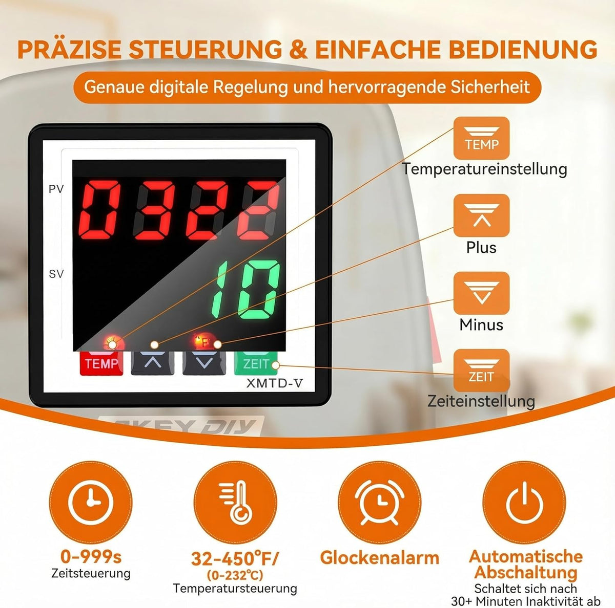 Warmtepers, 38 x 38 cm, transferpers, platte verwarmingspers voor T-shirts, transferpers, industriële digitale sublimatiemachine voor sublimatie op T-shirts voor doe-het-zelf (zwart)
