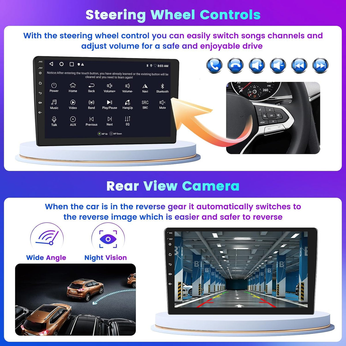 Autoradio Toyota Yaris – Multimedia Speler – Navigatiesysteem – Touchscreen Radio – Android Auto – 9 Inch HD Touchscreen – Draadloze CarPlay & GPS Navigatie