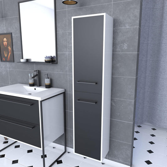 Aurlane PACM026 Structura P026 badkamerkolom, zwart/wit