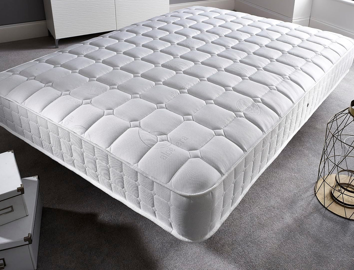 Somnior Beds Bed Centre Kleine Enkele Alovera Sprung Memory Foam Medium Stevige Matras