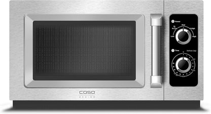 Magnetron – Commerciële Magnetron – Keukenmagnetron – Mini Oven – Ovenmagnetron – 1000 Watt – Keramische Bodem Zonder Draaiplateau – Roestvrijstalen Behuizing 25 Liter