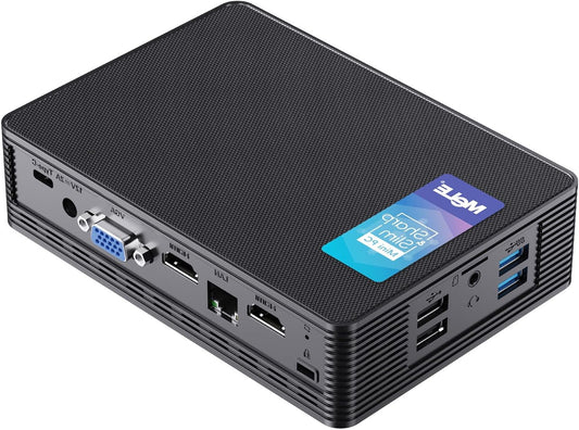 MeLE QuieterHD3 Fanless Mini PC N5105 Windows 11 Pro Micro Computer 16GB 512GB Small Desktop Three Monitor 4K with Ethernet PXE Unlock BIOS Auto Power on Industrial IoT Business Digital Signage - QUORE