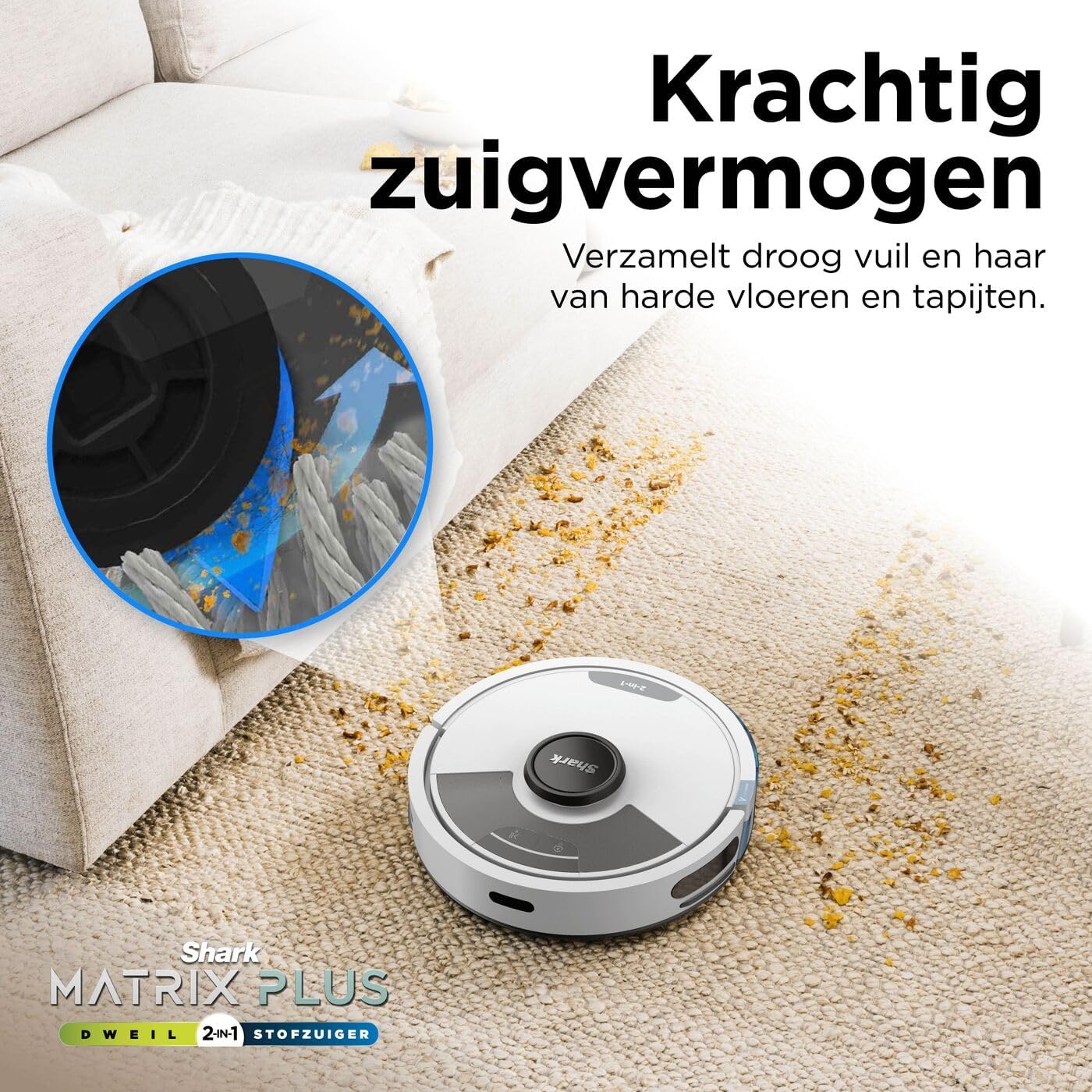 Robotstofzuiger – Robotdweil – Automatische Stofzuiger – Dweilrobot – Vloerreiniger – 360° LiDAR Mapping – Anti Hair Wrap Borstels
