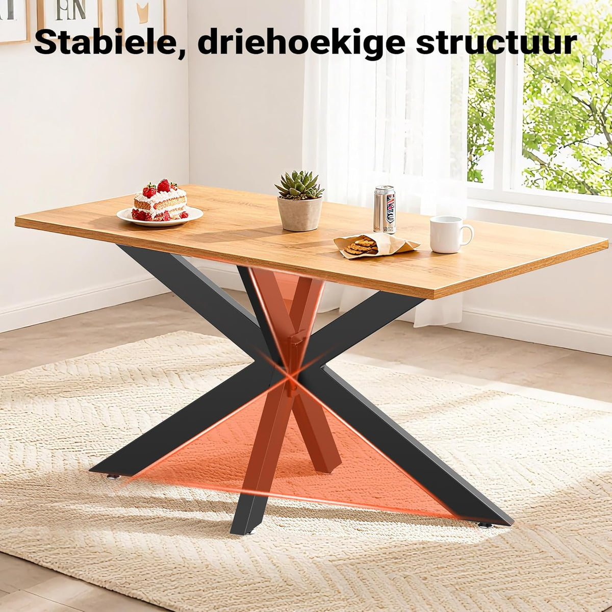 XPOtool stalen tafelpoot onderstel spider 71x68x120cm zwart matrixpoot tafelframe spin vorm